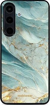 Mobiwear Glossy lesklé puzdro na Samsung Galaxy S25 FE zelenkavý mramor