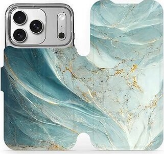 Mobiwear Flip puzdro pre Apple iPhone 17 Pro zelenkavý mramor