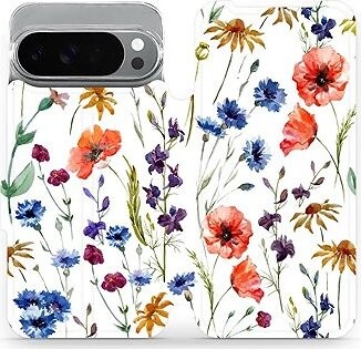 Mobiwear flip knižkové pre Google Pixel 10 Pro XL – Kvietky