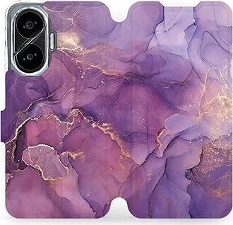 Mobiwear flip knižkové pre Xiaomi Poco F7 – Fialový mramor