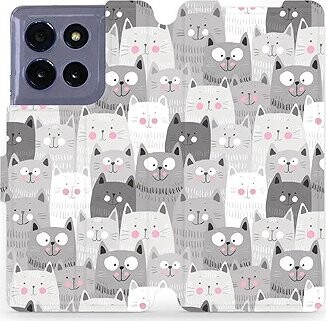 Mobiwear flip knižkové pre Motorola Moto G86 5G – Mačičky
