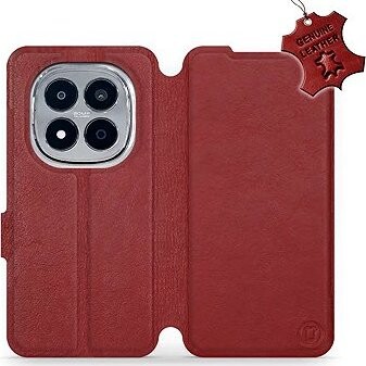 Mobiwear Kožené flip puzdro pre Xiaomi Redmi Note 15 Pro+ 5G červené