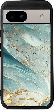 Mobiwear Glossy lesklé puzdro na Google Pixel 8A zelenkavý mramor