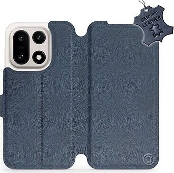 Mobiwear Kožené flip puzdro pre OnePlus 15 modré