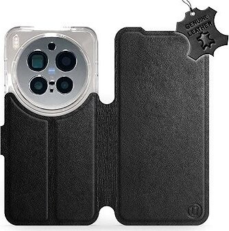 Mobiwear Kožené Flip puzdro pre Vivo X300 Pro čierne