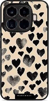 Mobiwear Glossy lesklé puzdro na Xiaomi 15T Pro čierne srdiečka