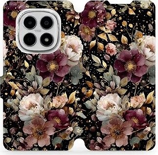 Mobiwear Flip puzdro pre Xiaomi Redmi Note 15 4G zlatisté kvietky