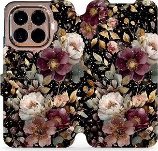Mobiwear Flip puzdro pre Xiaomi 15T Pro zlatisté kvietky