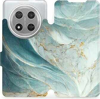 Mobiwear Flip knižkové pre Honor Magic7 Lite 5G – Zelenkavý mramor