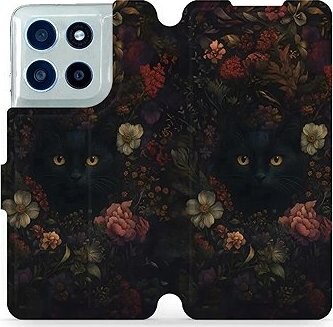 Mobiwear Flip puzdro pre Motorola Moto G56 5G tmavé mačky