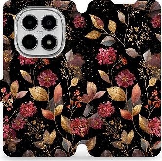 Mobiwear Flip puzdro pre Xiaomi Redmi Note 15 5G zlatisté lístky