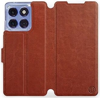 Mobiwear Flip knižkové pre Motorola Edge 60 Pro – Hnedé