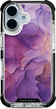 Mobiwear Elite Bumper s MagSafe – Apple iPhone 17 – Fialový mramor