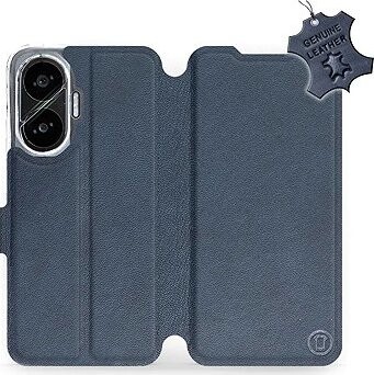 Mobiwear Kožené flip knižkové pre Xiaomi Poco F7 – Modré