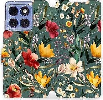 Mobiwear Flip knižkové pre Motorola Edge 60 Pro – Zelená lúka