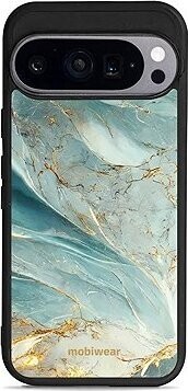 Mobiwear Glossy lesklý pre Google Pixel 9 Pro – Zelenkavý mramor
