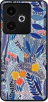 Mobiwear Glossy lesklý pre Realme GT 7 – Modrá kvetena