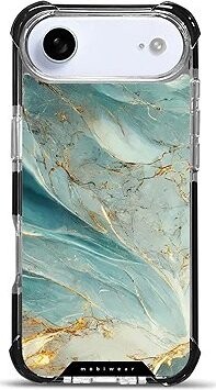 Mobiwear Elite Bumper s MagSafe – Apple iPhone Air – Zelenkavý mramor