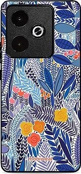 Mobiwear Glossy lesklý pre Realme GT 7T – Modrá kvetena