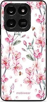 Mobiwear Glossy lesklé puzdro na Honor X7d ružové kvety
