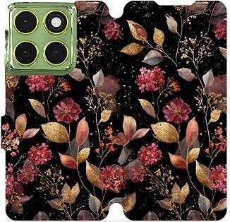 Mobiwear Flip puzdro pre Motorola Moto G06 power zlatisté lístky