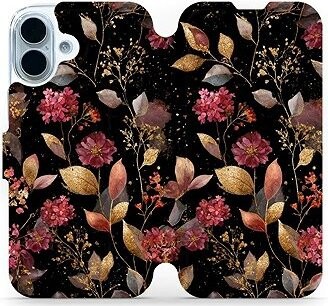 Mobiwear Flip puzdro pre Apple iPhone 17 zlatisté lístky