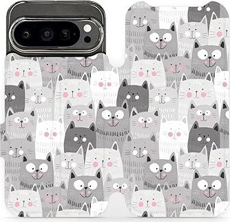 Mobiwear Flip knižkové pre Google Pixel 9 Pro – Mačičky