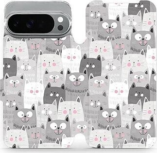 Mobiwear flip knižkové pre Google Pixel 10 Pro XL – Mačičky