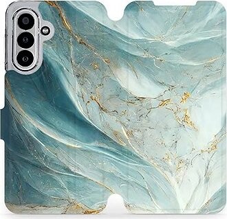 Mobiwear Flip puzdro pre Samsung Galaxy A17/A17 5G zelenkavý mramor