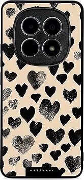 Mobiwear Glossy lesklé puzdro na Xiaomi Redmi Note 15 5G čierne srdiečka