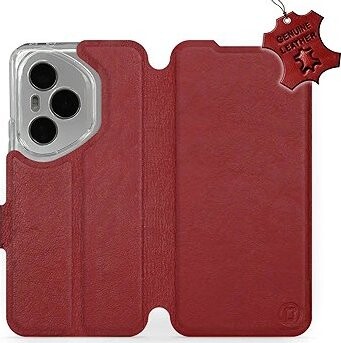 Mobiwear Flip kožené knižkové pre Honor 400 Pro – Tmavo červené