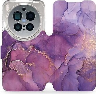 Mobiwear Flip puzdro pre Vivo X300 Pro fialový mramor