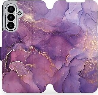 Mobiwear Flip puzdro pre Samsung Galaxy A17/A17 5G fialový mramor