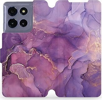Mobiwear flip knižkové pre Motorola Moto G86 5G – Fialový mramor