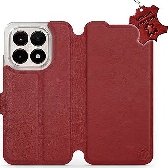 Mobiwear Kožené flip puzdro pre Xiaomi 15T červené