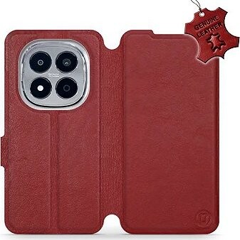 Mobiwear Kožené flip puzdro pre Xiaomi Redmi Note 15 Pro 5G červené