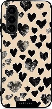 Mobiwear Glossy lesklé puzdro na Samsung Galaxy A17/A17 5G čierne srdiečka