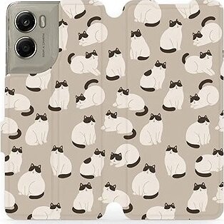 Mobiwear Flip puzdro pre Motorola Edge 70 mačky