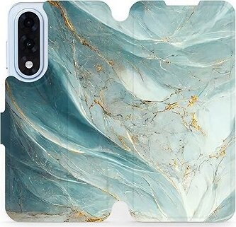 Mobiwear flip knižkové pre OnePlus Nord 5 – Zelenkavý mramor