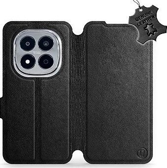 Mobiwear Kožené flip puzdro pre Xiaomi Redmi Note 15 Pro+ 5G čierne