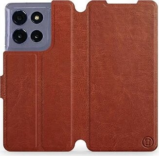 Mobiwear flip knižkové pre Motorola Moto G86 5G – Hnedé