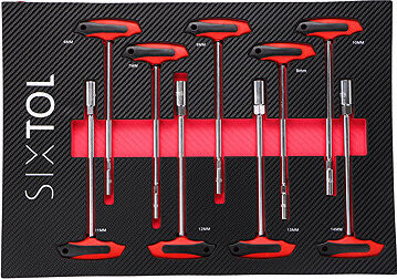 SIXTOL Modul s náradím do dielenského vozíka Mechanic Tool Tray 9, 9 ks