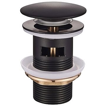 MIXXUS Umývadlový výpust pre umývadlá s prepadom Pop-Up-03 Black