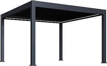 Rojaplast Luxusná elektrická bioklimatická pergola Prestige 4 × 4, hliník – voľne stojaca