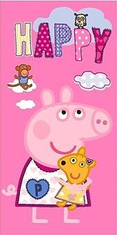 Carbotex Osuška Prasátko Pepina a Medvídek Teddy 70 × 140 cm