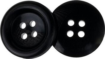 Gombíky Žirovnice Gombík 2 cm čierny štyri dierky, 349890I, súprava 3 ks