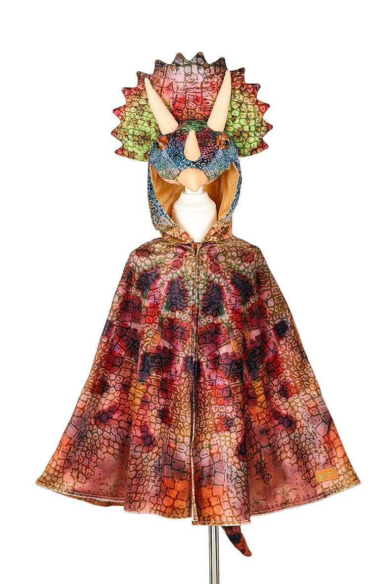 Souza! – detský kostým – dinosaurí plášť Triceratops – 4 až 7 rokov, 104 – 122 cm