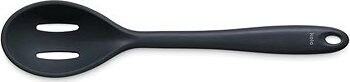 KELA Servírovacia lyžica s otvormi Tom silikón čierna