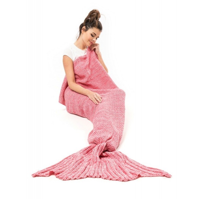 048326 DR Deka - Morská panna, vlna 190 x 80cm Ružová