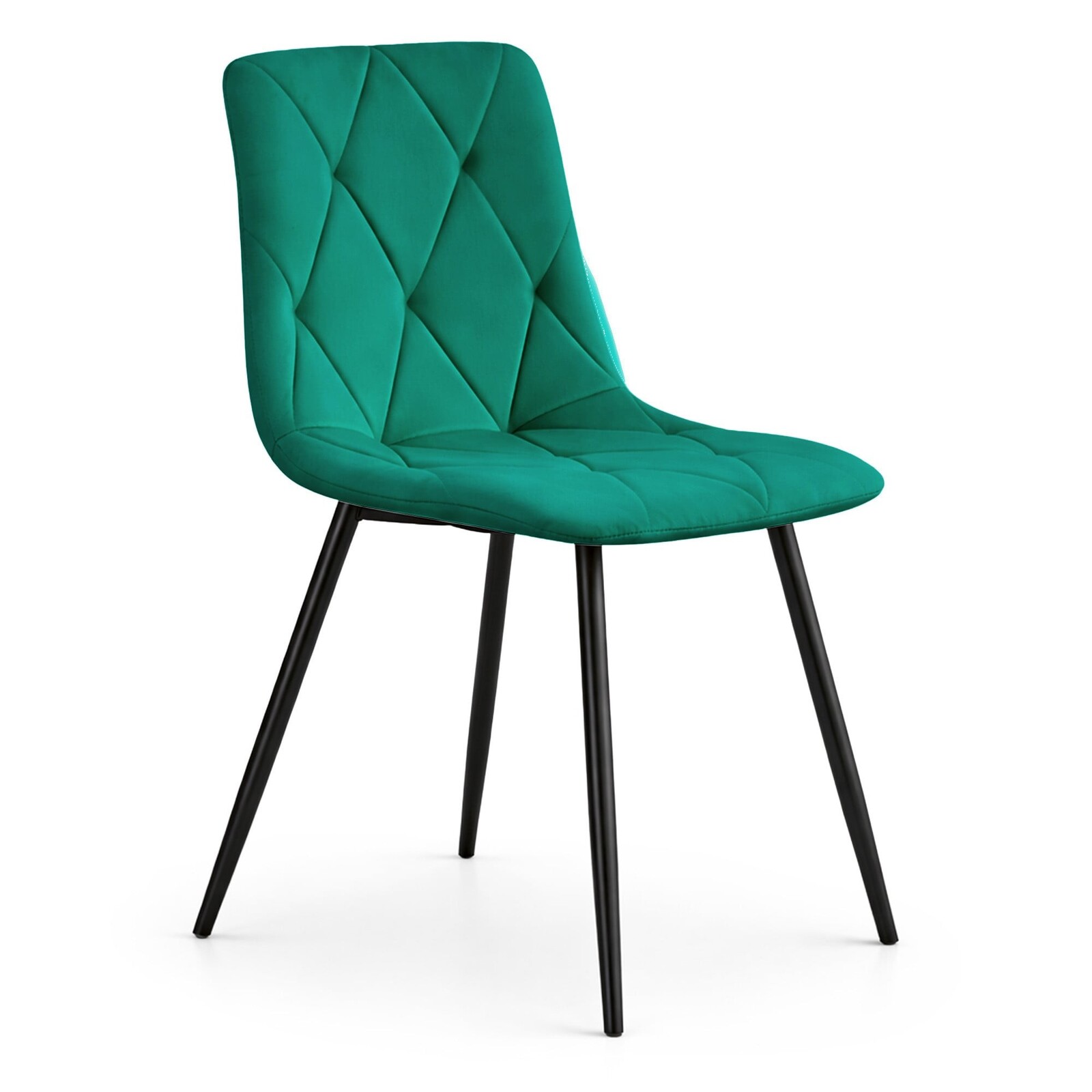 Čalouněná jídelní židle Milo lahvově zelená